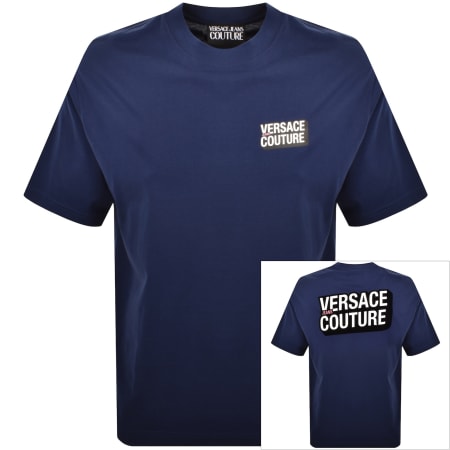 VERSACE JEANS COUTURE ネイビー Tシャツ XS Versace Jeans Couture Regular Fit T Shirt Navy | Mainline Menswear